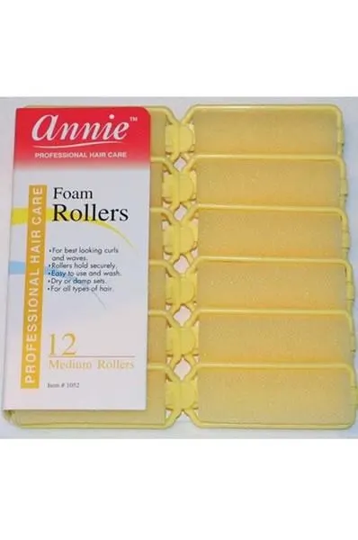ANNIE Foam Rollers - Yellow Medium (7/8" Diameter)