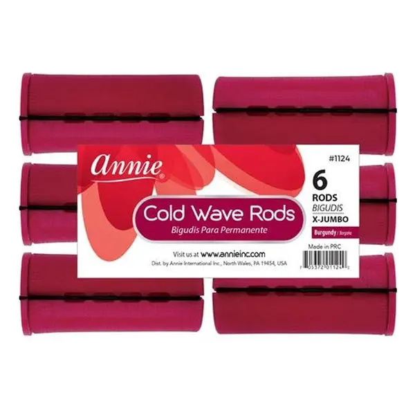 ANNIE Cold Wave Rods - Burgundy X-Jumbo (1 1/2" Diameter) 6ct