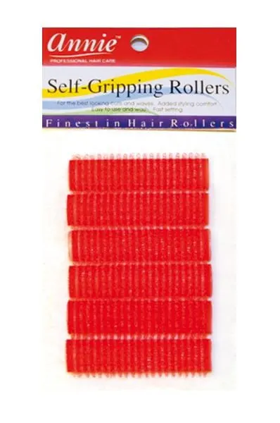 ANNIE Self-Gripping Rollers - 1/2" Diameter 6ct (Red)