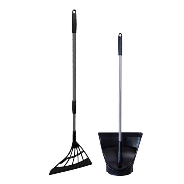 3JALBI Broom and Dust Pan Combo - Black