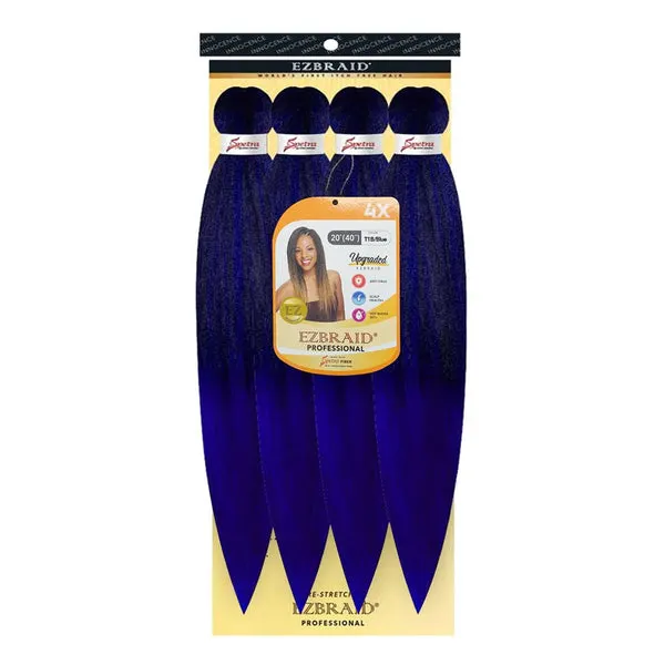 EZBRAID Professional 4X Pre-Stretched Braid (20inch) - T1B/Blue