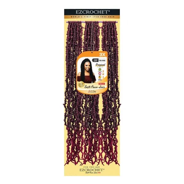EZBRAID Ezcrochet 3X Soft Faux Locs Micro Braid (20inch) - T1B/900