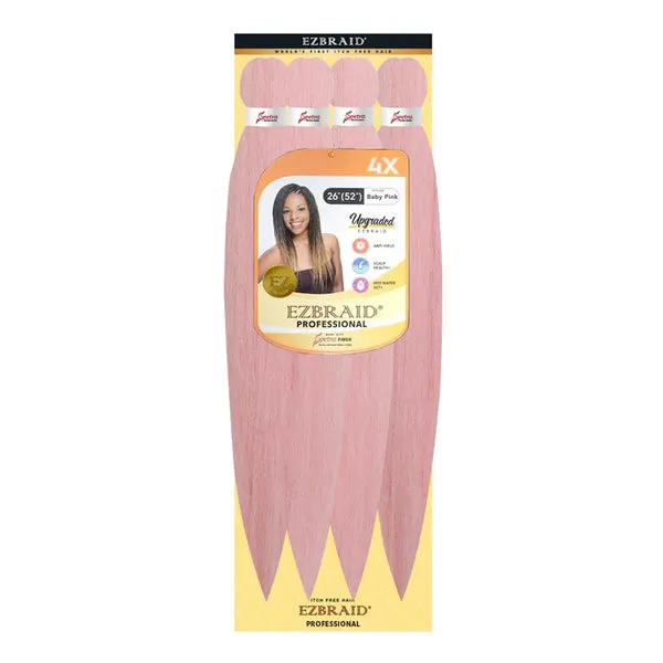 EZBRAID Professional 4X Pre-Stretched Braid (26inch) - Baby Pink