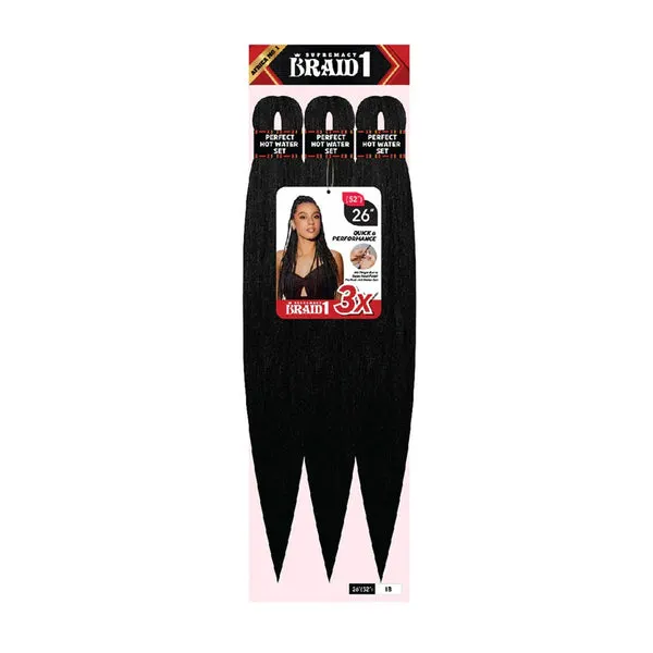 SUPREMACY BRAID1 3X Pre-Stretched Braid (26inch) - 1B