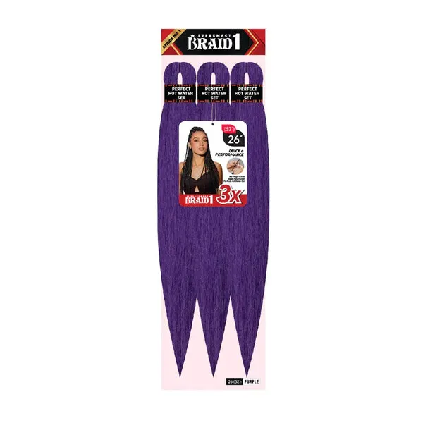 SUPREMACY BRAID1 3X Pre-Stretched Braid (26inch) - Purple