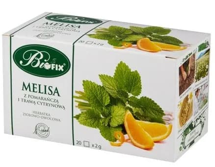 BiFIX -Herbata ziolowo-owocowa Melisa z pomarancza / Herbal tea Lemon balm with orange 2g*20 (10/cs)