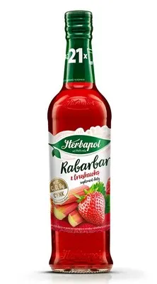 HERBAPOL -Syrop Rabarbar z Truskawką/ Rhubarb w/ Strawberry Syrup