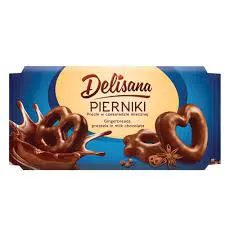 DELISANA -Pierniki Precle w Czekoladzie Mlecznej/ Gingerbread Pretzels in Milk Chocolate
