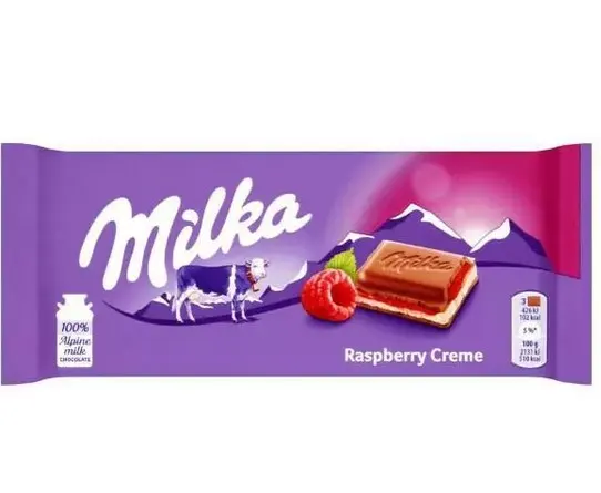 MILKA -Czekolada z Malinami/ Chocolate w/ Raspberries