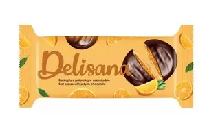 DELISANA -Delisana z galaretka pomarancza w czekoladzie / Jaffa cakes with orange jelly covered in chocolate 135 g