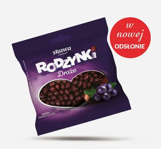 SKAWA -Cocoa coated raisins / Rodzynki draze 70g