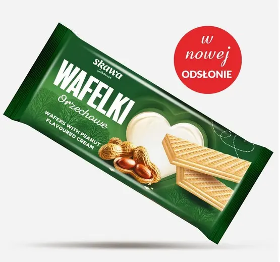 SKAWA -Wafers with peanut flavoured cream / Wafelki orzechowe 180g
