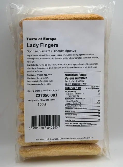 Taste of Europe -Lady Fingers 100g