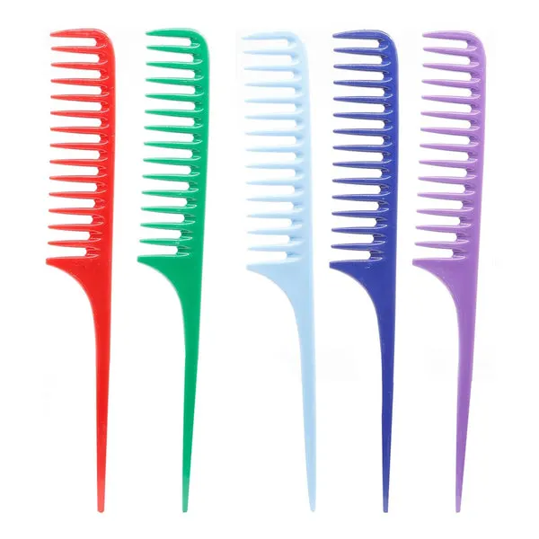 MAGIC COLLECTION Extra Long Bone Tail Comb 12pcs Bulk Pack - Assorted-EA-ALT-UPC