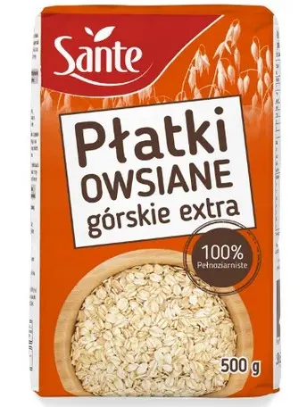 SANTE -Platki owsiane gorskie extra (pomaranczowe opakowanie)/ Oat Flakes