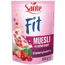 SANTE -Fit Musli truskawka wisnia bez cukru/ Fit Musli Strawberry Cherry No Added Sugar