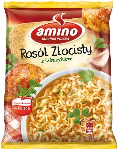 AMINO -Zupa Rosol zlocisty/ Instant Golden Broth with Loveliness Noodles