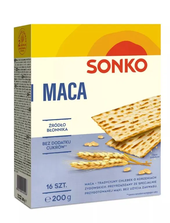 SONKO/RIZANA 2 -Pieczywo chrupkie maca tradycyjna/ Traditioal matza 200g (10/cs)
