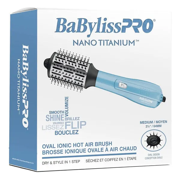 BABYLISS PRO Ionic & Nano-Titanium Oval Hot Air Brush - 2 1/2"