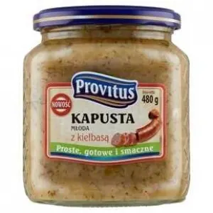 PROVITUS -Kapusta mloda z kielbasa/ SPRING CABBAGE WITH SAUSAGE 520ml (6/cs)