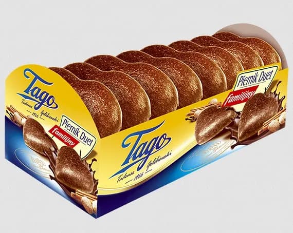TAGO -Piernik DUET FAMILIJNY/ Gingerbread Hearts180g (6/cs)