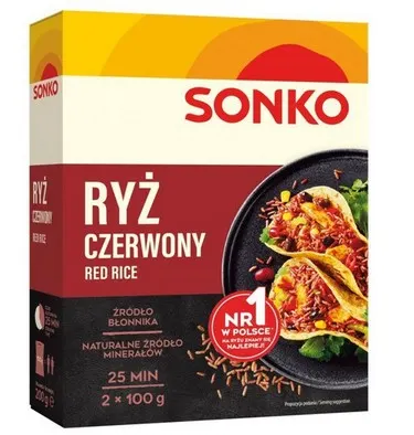 SONKO/RIZANA 2 -Ryz czerwony (obniza poziom cholesterolu) / Red Rice (lowers cholesterol levels) 2x100g (6/cs)