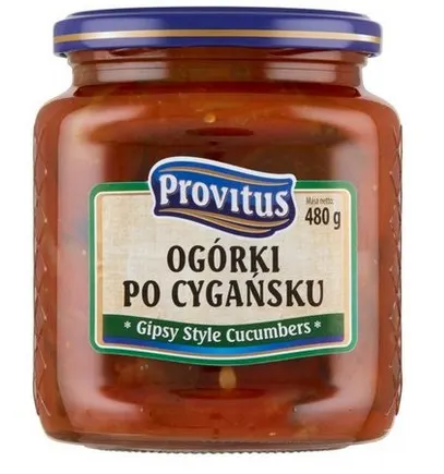 PROVITUS -Ogorki po cygansku / Dill Pickles-Gipsy Style 520ml (6/cs)