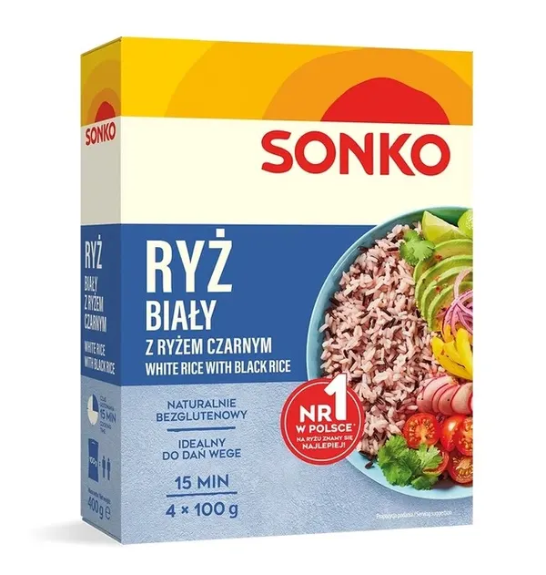 SONKO/RIZANA 2 -Ryz bialy z czarnym / White-Black rice 100g x 4 (6/cs)