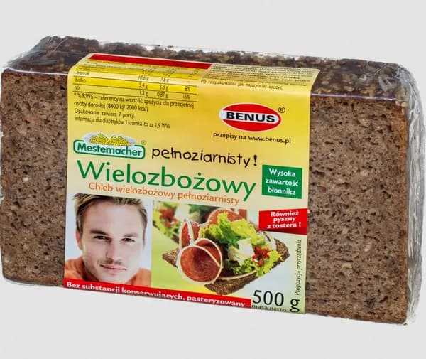 MESTEMACHER -Chleb zytni krojony wielozbozowy / Multigrain whole rye bread 500g (033EX) (12/cs)