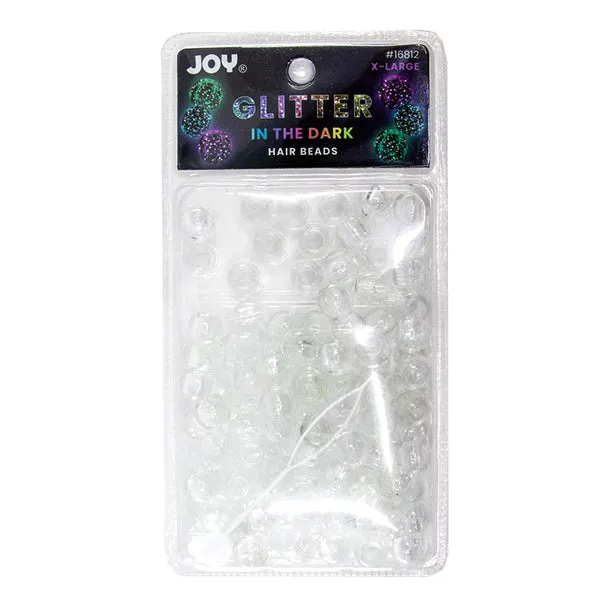 ANNIE Joy Glitter In the Dark Round Beads XL - Clear