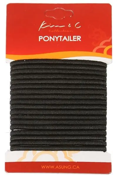 KIM & C 18pcs Ponytail Holder - Black