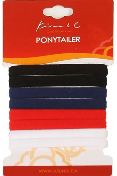 KIM & C 8pcs Ponytail Holders - Assorted