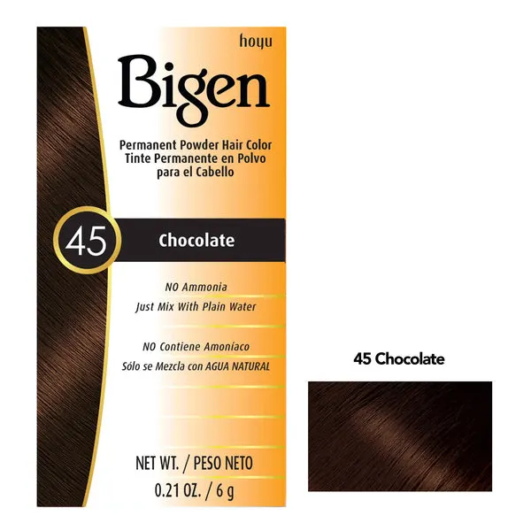 BIGEN Permanent Powder Hair Color (0.21oz) - 45 Chocolate