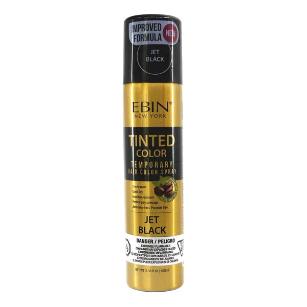 EBIN Tinted Color Temporary Spray (3.38oz) - Jet Black