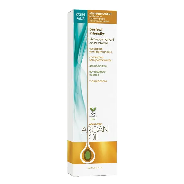 ONE 'N ONLY Argan Oil Perfect Intensity Semi Permanent Color Cream (3oz) - Pastel Aqua