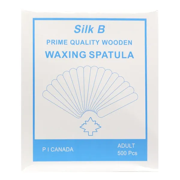 SILK B PROFESSIONAL Prime Quality Wooden Waxing Spatula - Large: 150x18x1.6mm (500pc) (Polished)