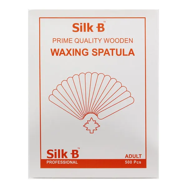 SILK B PROFESSIONAL Prime Quality Wooden Waxing Spatula - Large: 150x18x1.6mm (500pc) (Unpolished)