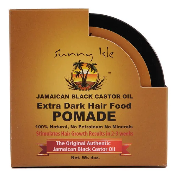 SUNNY ISLE Jamaican Black Castor Oil Hair Food Pomade (4oz) - Extra Dark