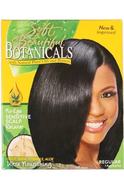 SOFT & BEAUTIFUL Botanicals No-Lye Sensitive Scalp Relaxer Kit - Regular