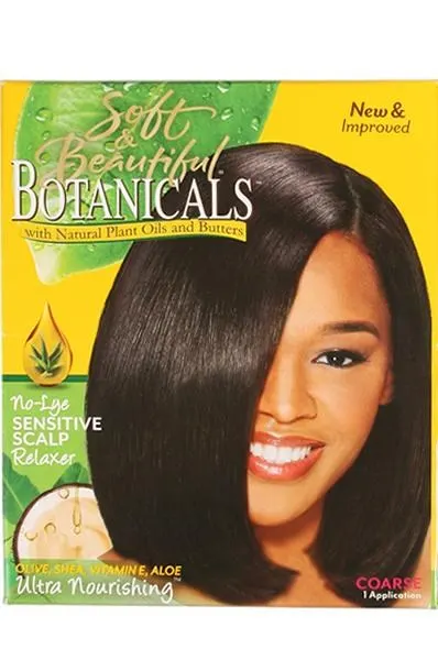SOFT & BEAUTIFUL Botanicals No-Lye Sensitive Scalp Relaxer Kit - Coarse