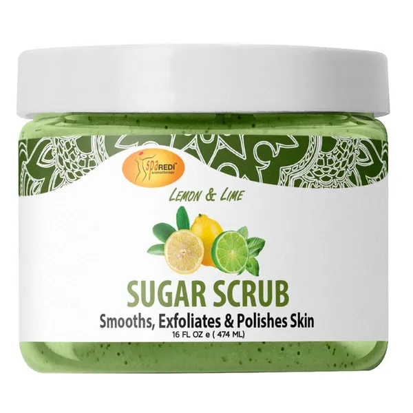 SPA REDI Sugar Scrub Glow (16oz) - Lemon & Lime