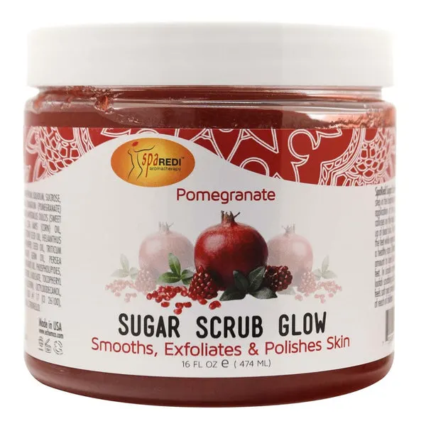 SPA REDI Sugar Scrub Glow (16oz) - Pomegranate