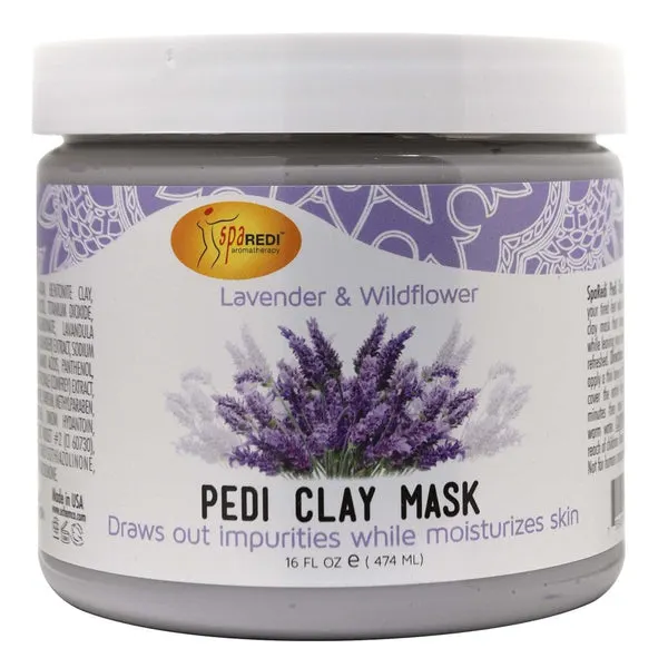 SPA REDI Pedi Clay Mask (16oz) - Lavender & Wildflower