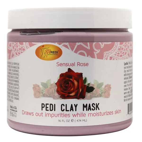 SPA REDI Pedi Clay Mask (16oz) - Sensual Rose