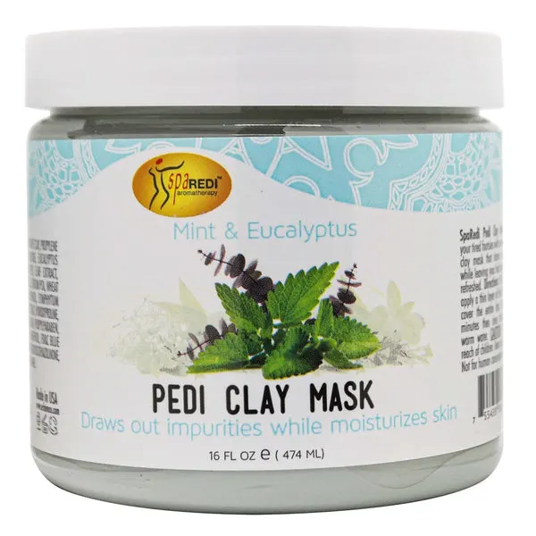 SPA REDI Pedi Clay Mask (16oz) - Mint & Eucalyptus