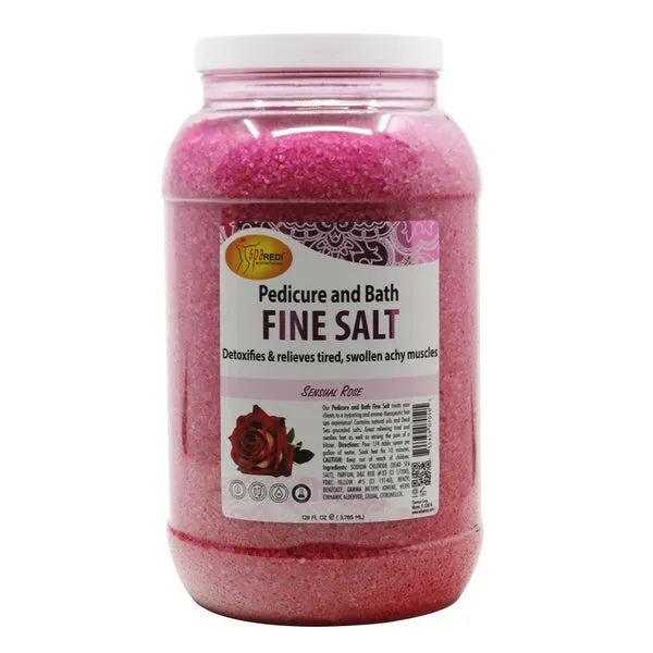 SPA REDI Pedicure and Bath Fine Salt (128oz) - Sensual Rose