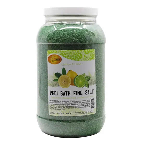 SPA REDI Pedicure and Bath Fine Salt (128oz) - Lemon & Lime