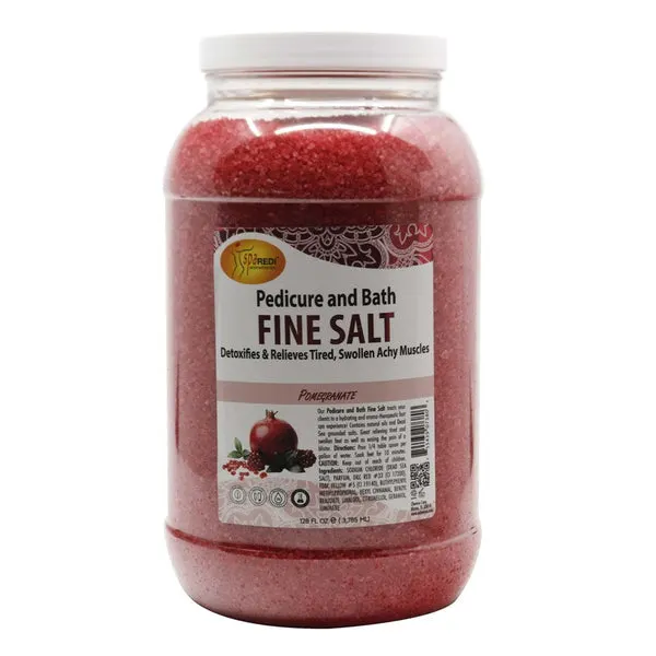 SPA REDI Pedicure and Bath Fine Salt (128oz) - Pomegranate