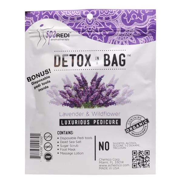 SPA REDI Pedicure Kit in a Bag - Lavender & Wildflower