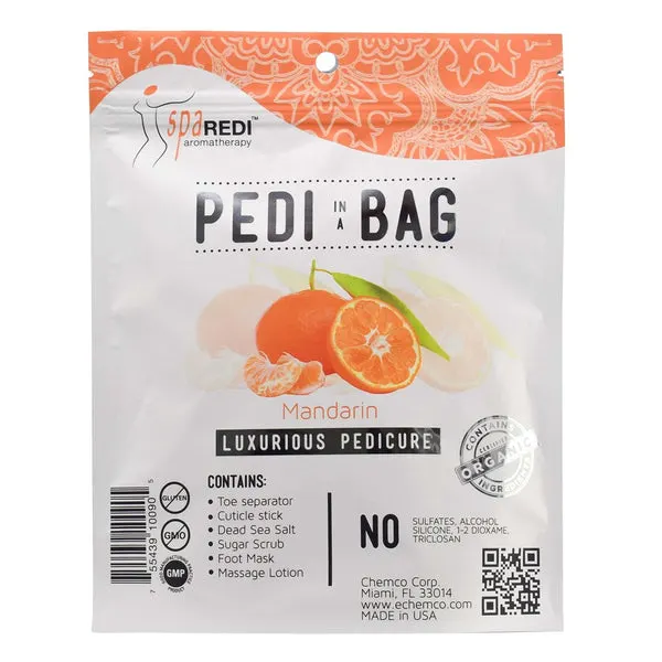 SPA REDI Pedicure Kit in a Bag - Mandarin